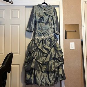 Camille La Vie strapless dress with matching jacket